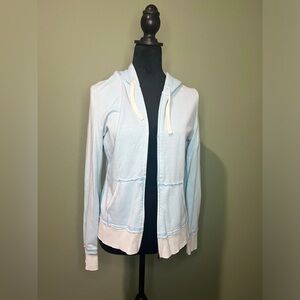 Mossimo Supply Co Light Blue Zip-Up Hoodie Women’s Medium Athleisure Casual